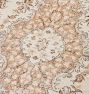 Vintage Turkish Wool Hand-Knotted Medallion Apricot Area Rug 10'5" x 6'7"