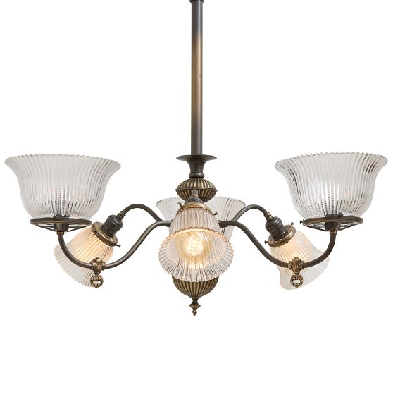 Vintage Victorian 6 Light Chandelier Gas Electric by Rejuvenation