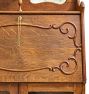 Vintage Victorian Secretary Desk with Mirror and Carved Scrollwork