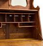 Vintage Victorian Secretary Desk with Mirror and Carved Scrollwork