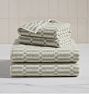 Checkered Organic Aerocotton Towel Bundle set of 4 Seaglass