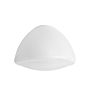 Threaded Glass Shade 10in x 7.13in Closed Cone Cased White