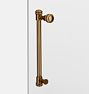 Rigdon Shower Door Pull 8in x Knob x Dummy HEB