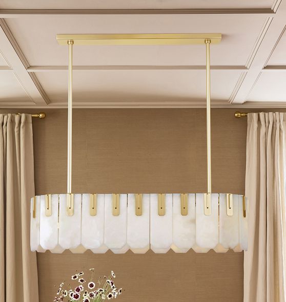 Nadia Linear Chandelier, 42" Width by Rejuvenation