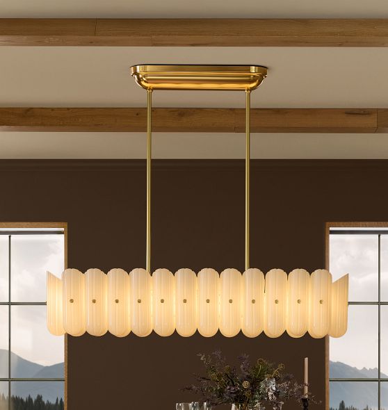 Roll & Hill Lorna LED Linear Chandelier, 55" Width by Rejuvenation