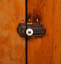 Vintage Lift Top Storage Cabinet with Door and Front Access