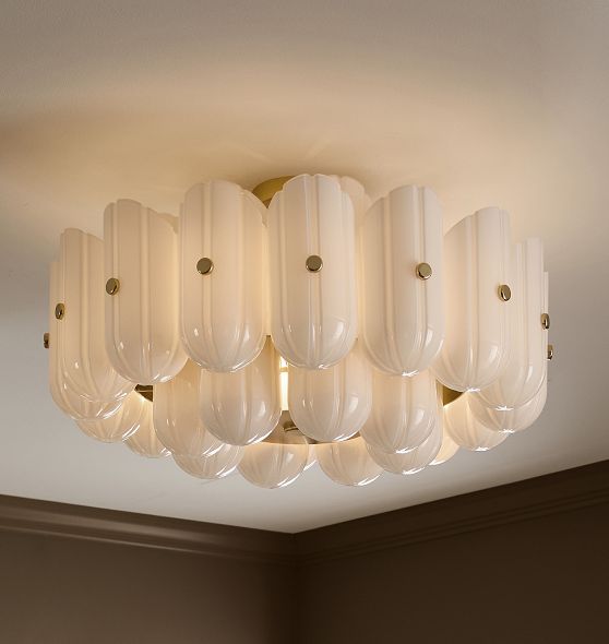 Roll & Hill Lorna LED Double Tier Flush Mount by Rejuvenation