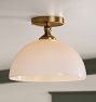 Theo Semi-Flush Mount, Glass Shades
