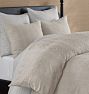 Diamond Striped Jacquard Duvet, Full/Queen - Natural