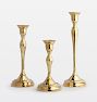 Beaded Brass Taper Candle Holder