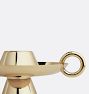 Footed Brass Taper Candle Holder