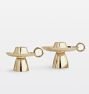 Footed Brass Taper Candle Holder