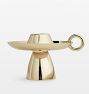 Footed Brass Taper Candle Holder