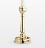 Ringed Brass Taper Candle Holder