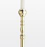 Ringed Brass Taper Candle Holder