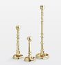 Ringed Brass Taper Candle Holder
