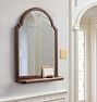 Brie Wood Frame Mirror with Shelf