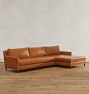 McNary Leather 2-Piece Chaise Sectional