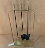 Open Box: Colby Modern Fireplace Tool Set - Aged Brass