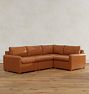 Roswell Leather 4-Piece Modular Sectional Sofa