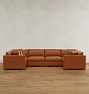 Wrenton Leather 6-Piece Modular U-Shape Sectional Sofa