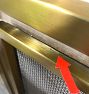 Open Box: Brass Framed Panel Fireplace Screen (39"W x 31"H) - Brushed Brass