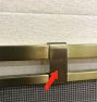 Open Box: Brass Framed Panel Fireplace Screen (39"W x 31"H) - Brushed Brass