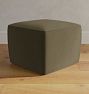 Britton Sqr Ottoman 24x24in  Banks Velvet Balsam
