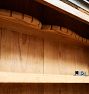 Vintage Traditional 19th Century Pine Faux-Bois Painted Cupboard