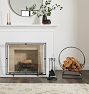 Floating Glass Fireplace Screen
