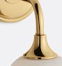 Poplar Sconce, Brass Shades
