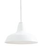 Vintage Industrial White Enamel Pendant