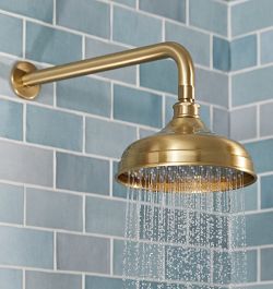 Fair Solid Brass Single Handle Wall Mount Round Rain Shower Head & Hand Shower System in Antique Brass Fair Solid Brass Single Handle Wall Mount Round Rain Shower Head & Hand Shower System in Antique Brass