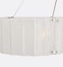 Willamette 48" Linear Chandelier, Aged White Glass