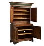 Vintage Traditional 19th Century Pine Faux-Bois Painted Cupboard