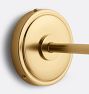 Poplar Sconce, Brass Shades