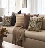 Plaid Striped Silk Pillow Cover