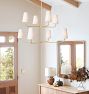 Ansel 46" 8-Light Double Tier Chandelier, Fabric Shades