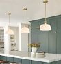 Dekum 11" Pendant, Alabaster Shade