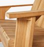 Vaughn Teak Outdoor Adirondack Bench