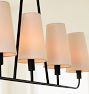 Ansel 43" Linear Pendant, Fabric Shades