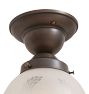 Semi Flush with Vintage Wreath Shade