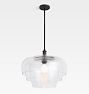 Ophelia 20" Pendant, Oil-Rubbed Bronze - 36" - Shade for Ophelia 20in dia 3 tier CC glass - Clear