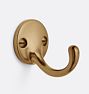 Massey Single Hook, Heritage Brass