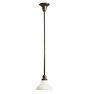Pendant with Vintage Pressed Glass Shade