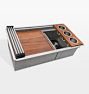Catlan Stainless Steel Single Kitchen Sink With Accessories - 33"