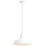 Vintage Industrial White Enamel Pendant