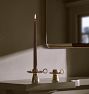 Footed Brass Taper Candle Holder
