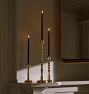 Ringed Brass Taper Candle Holder