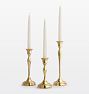 Beaded Brass Taper Candle Holder